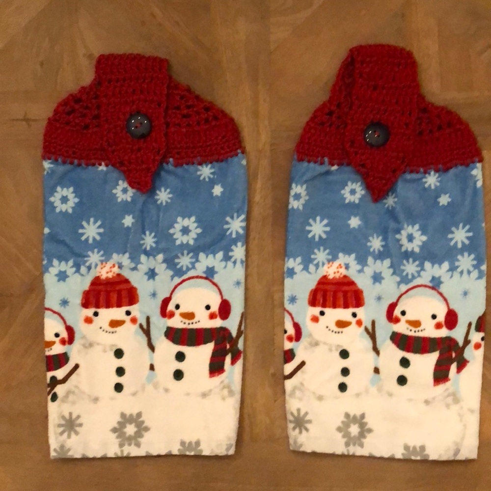 Set of Snowman Christmas Towels